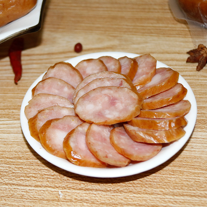 河北沧州肃宁窝北特特色香肠肥肉正宗李树凯熏香肠