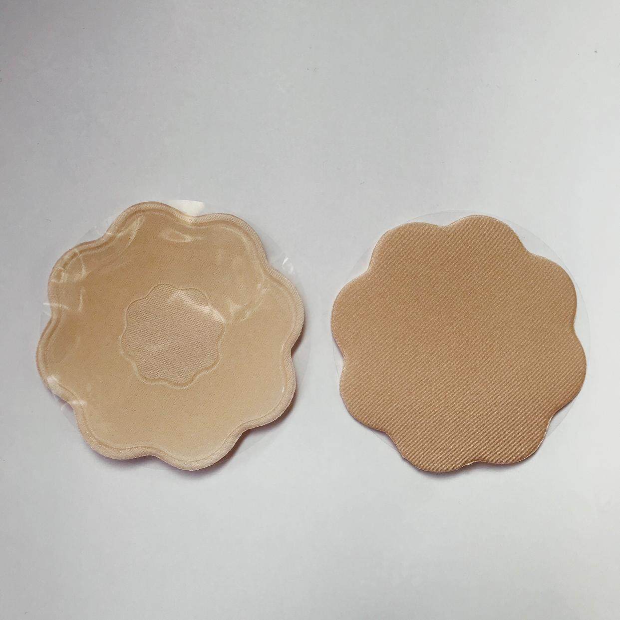 gfree棉质布面圆形梅花乳贴透明硅胶胶结婚纱照乳贴