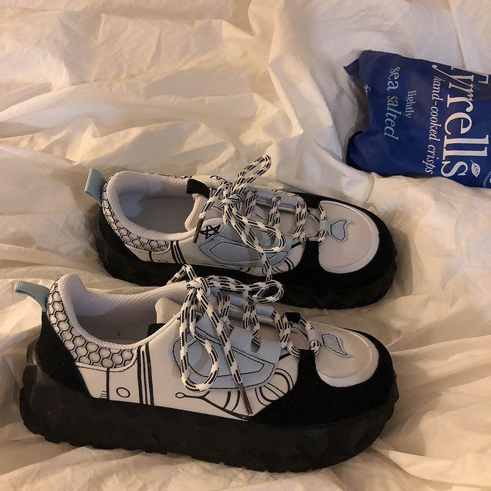 林先叁 鲸鱼海洋运动鞋女ins百搭老爹鞋夏季盐系鞋子小众原创潮鞋