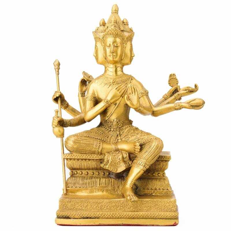 摆件开光纯铜泰国四面佛像有求必应应大梵天摆件