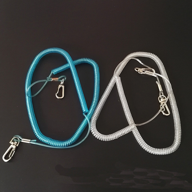 钓鱼失手绳钢丝护杆绳鱼竿失手绳溜鱼绳渔具小配件5米和10米