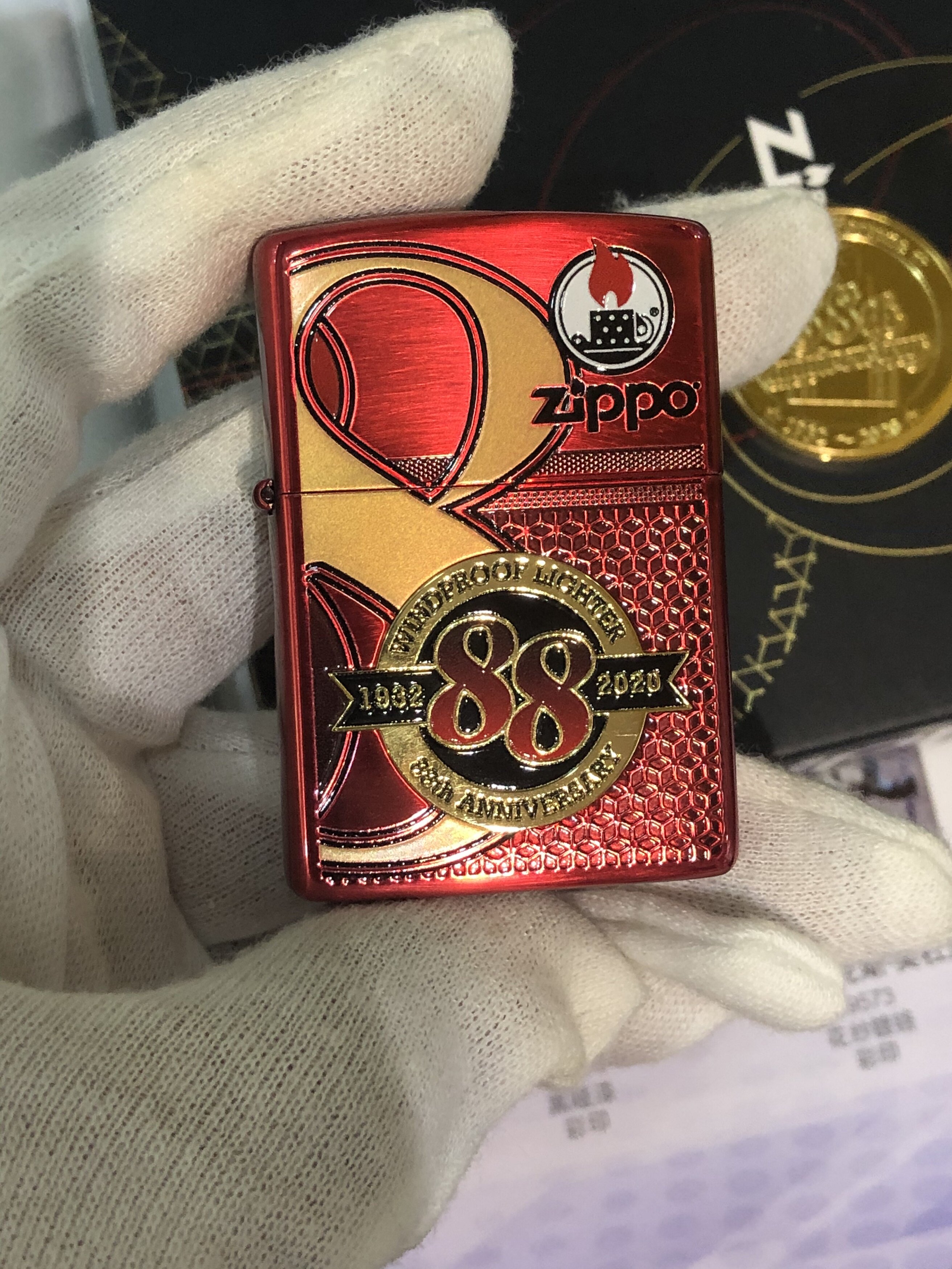 zippo打火机原装正版88周年限定全球限量1888套纪念zippo