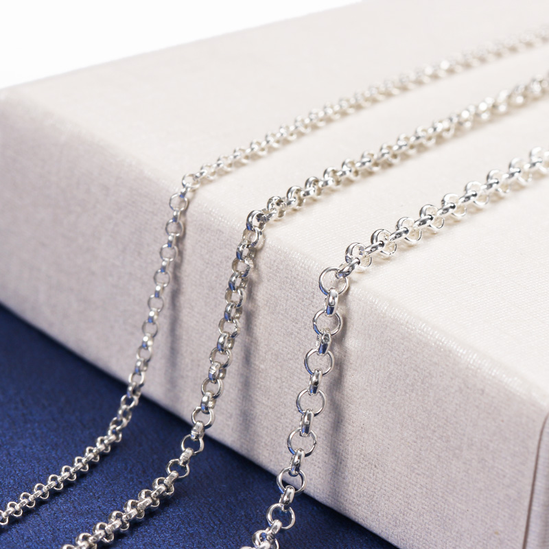 s925纯银延长珍珠手工diy手链项链加长半成品链条