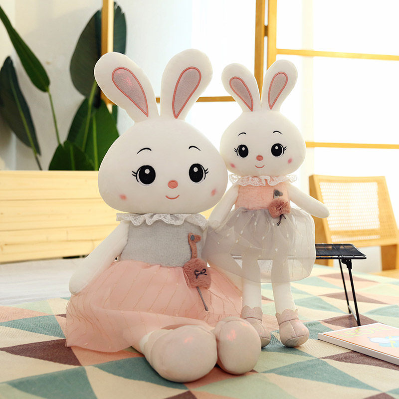 可爱超萌小白兔毛绒玩具公主兔玩偶儿童睡觉布娃娃女孩毛绒布艺类玩具