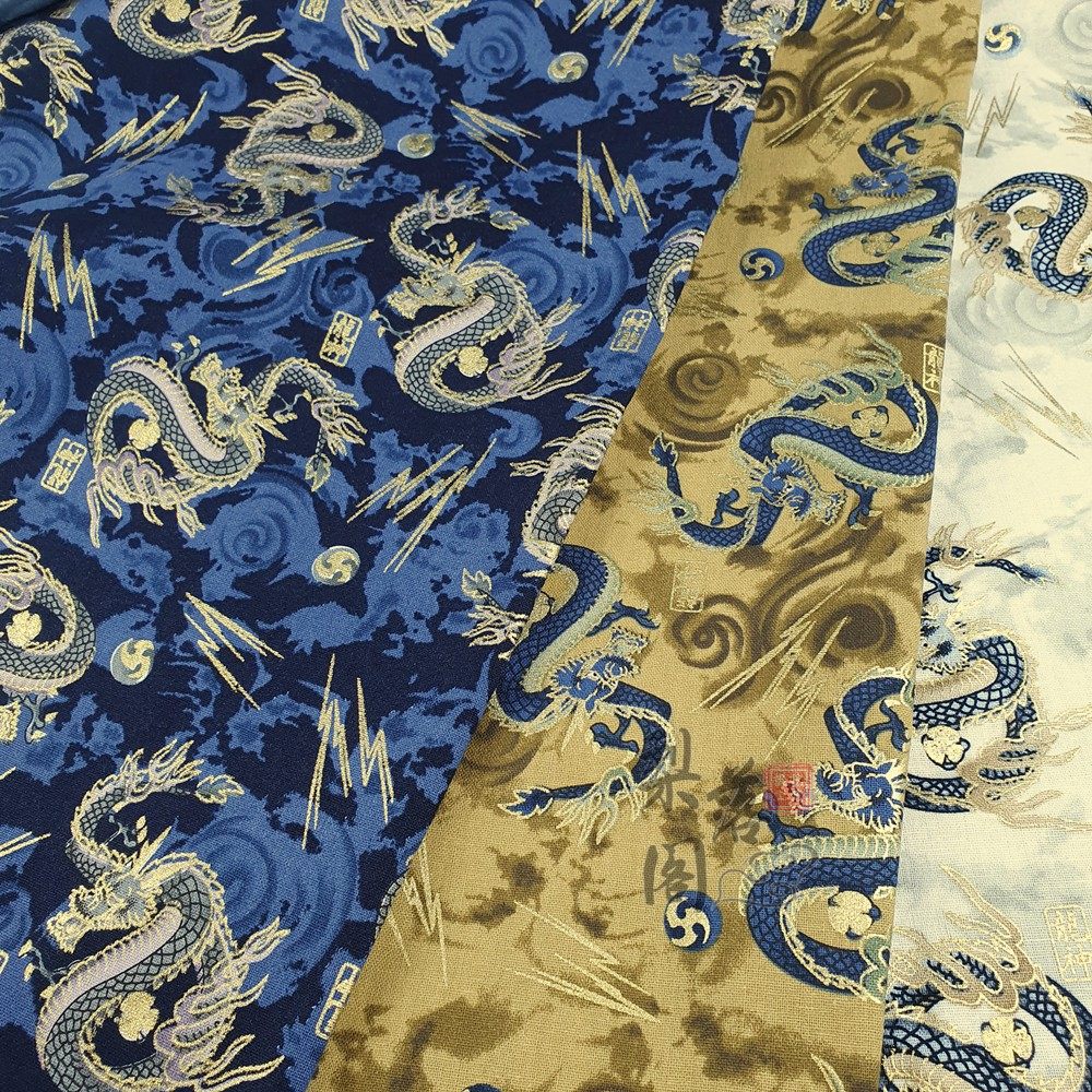 和风烫金纯棉布料日本中国国风印花布棉布布衣海绵垫