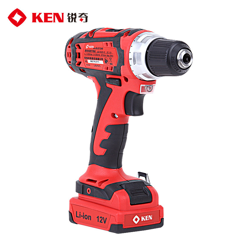 ken锐奇12v锂电钻bl6212hb家用多功能充电式手电钻电池裸机电工具
