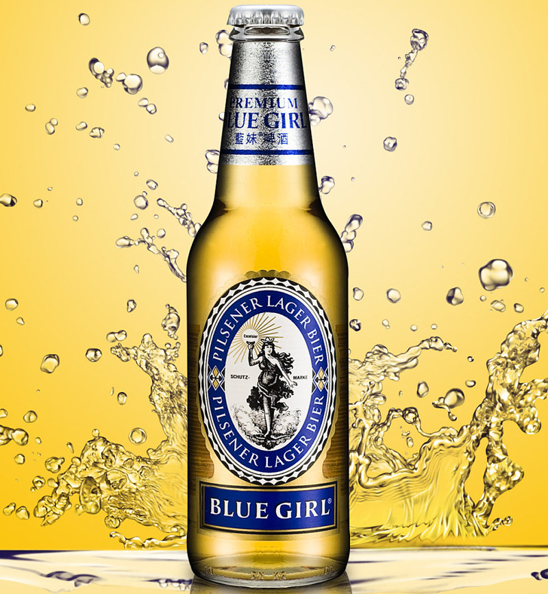 蓝妹啤酒正品行货国内生产bluegirl330ml瓶装啤酒