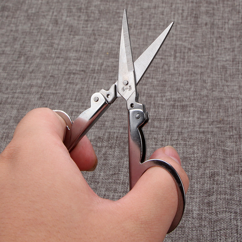 不锈钢折叠剪旅行小剪刀 指甲剪钓鱼剪居家日用轻巧便携带