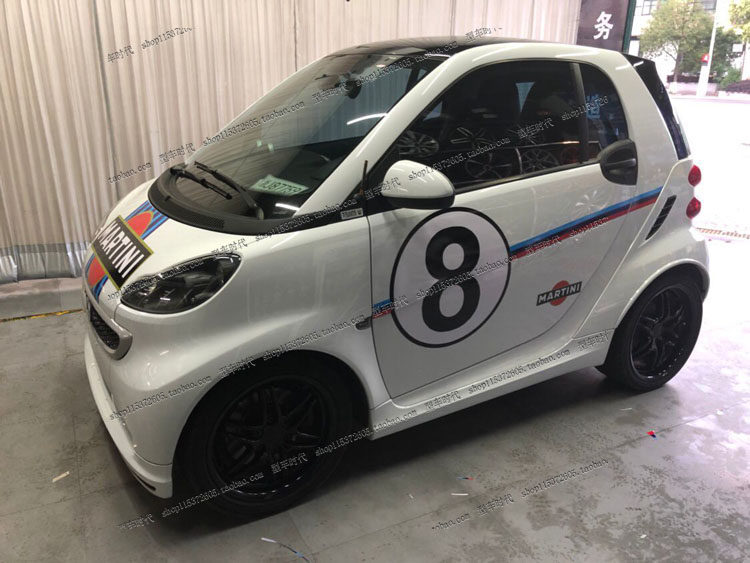 适用奔驰smart车贴斯玛特赛车身拉花汽车装饰贴