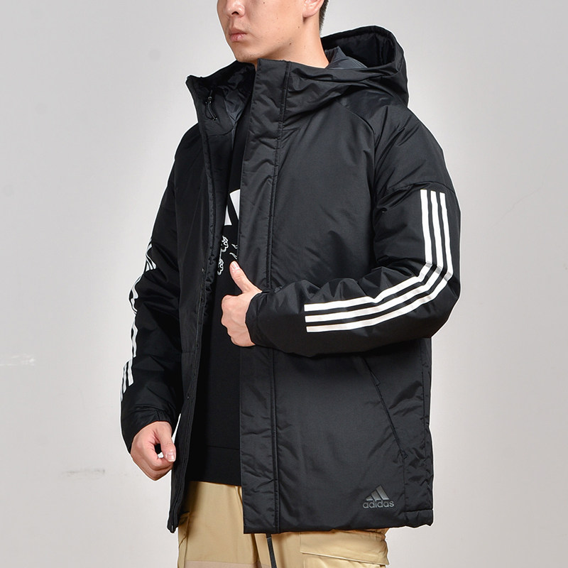 adidas阿迪达斯羽绒服三条杠彭于晏秋冬运动运动棉衣