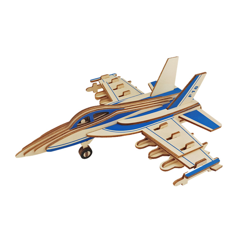木制飞机拼装模型航模儿童男孩手工拼图