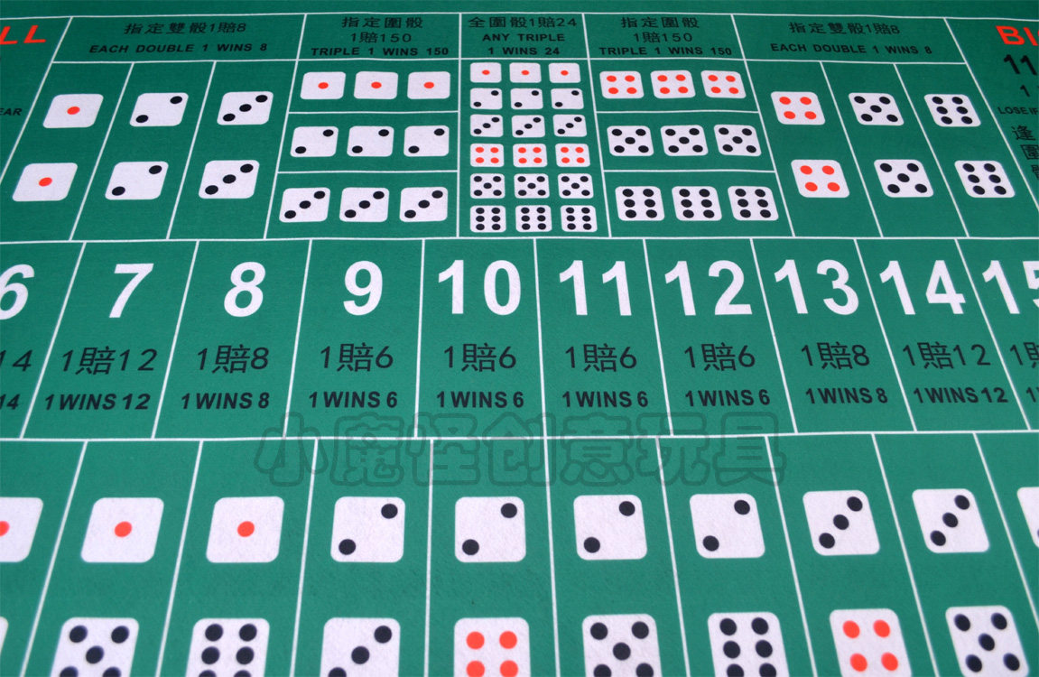 大小骰宝桌布台布大号骰子澳门bosic90cm桌布