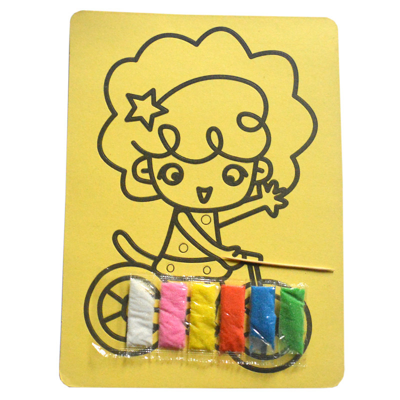 大号小号彩色底沙画砂画沙画儿童益智玩具手工手工制沙画