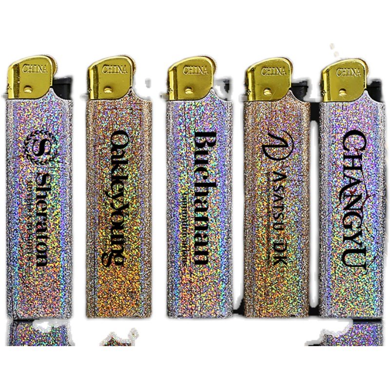创意一次性磨砂砂轮火石打火机广告定制定做印字一次性打火机