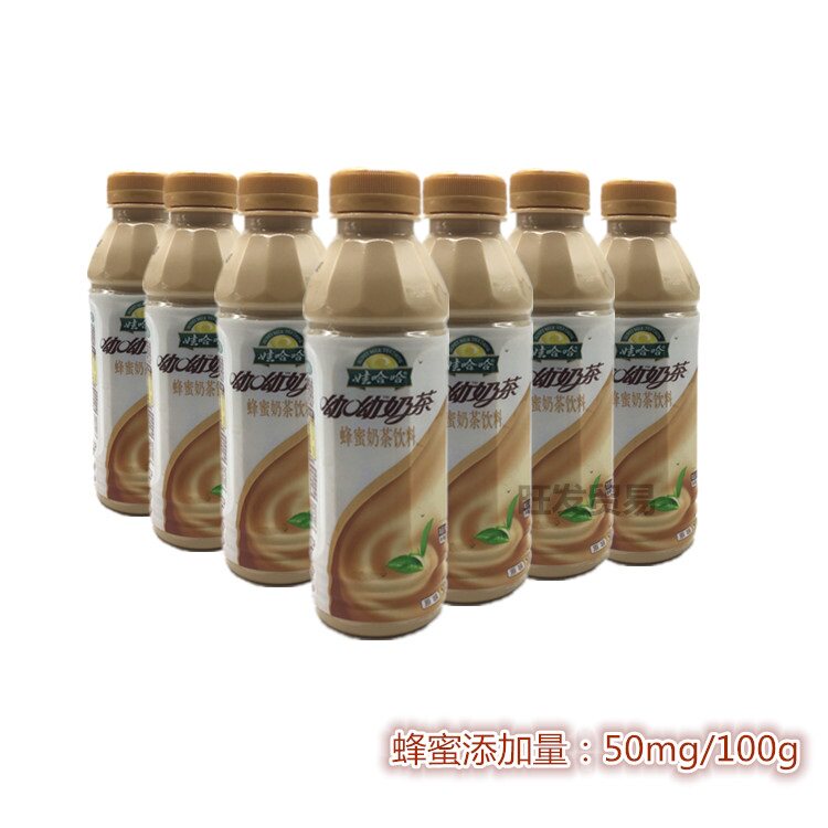 奶茶娃哈哈呦呦蜂蜜茶饮料原味400ml15瓶箱特惠多省含乳饮料
