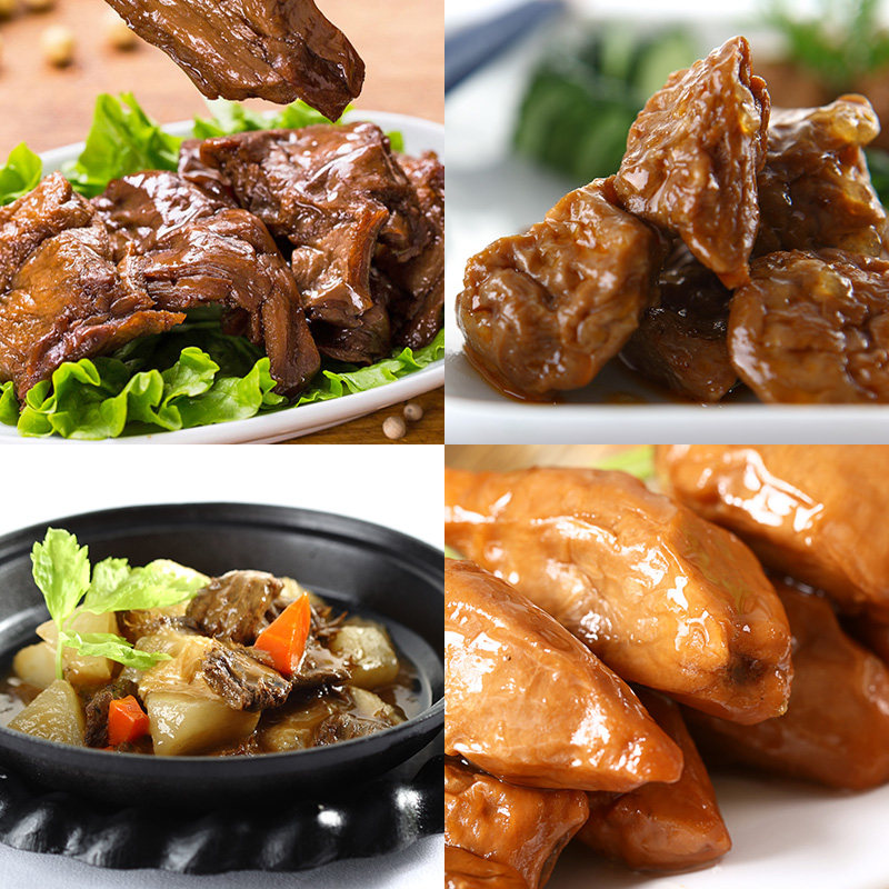 齐善素食套餐福袋1520g素肉套餐素熏肝素肉素肠 餐桌斋菜免邮