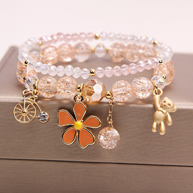 儿童珍珠手链公主小女孩宝宝可爱爱小动物手镯手链