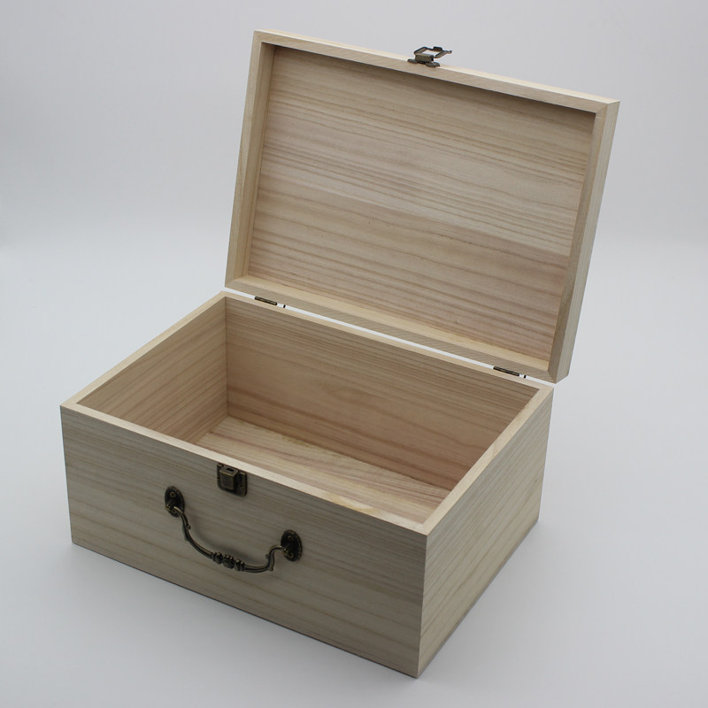 箱子木盒家用手提木箱子实木质桌面收纳杂物礼品盒