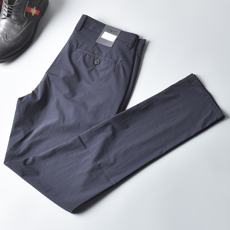 2022夏季新品 高端生态弹力丝 男士商务修身薄款休闲裤男直筒长裤