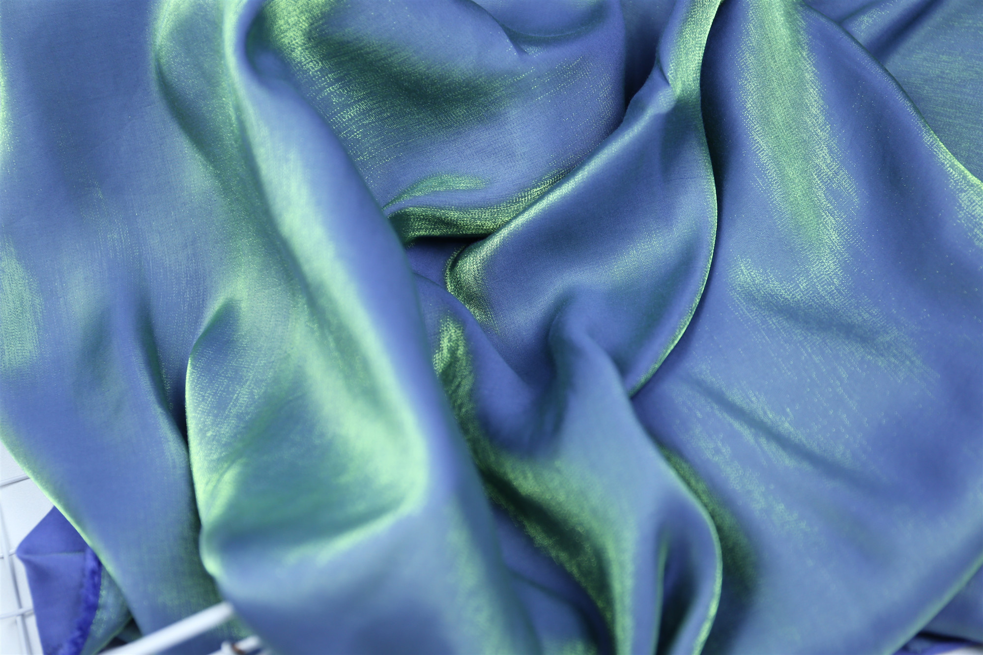 布料蓝绿绿色水晶丝绸绸丝滑裙珠光娃古装汉服海绵垫