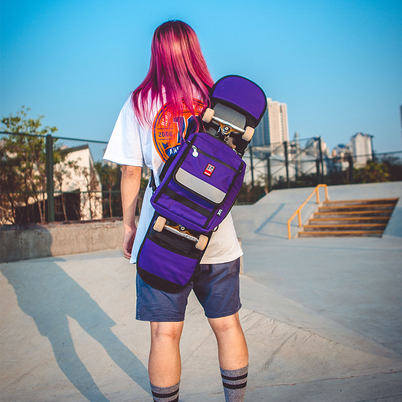 mackar滑板包双翘板单肩迷彩背滑板袋电动滑板小鱼板双肩背包