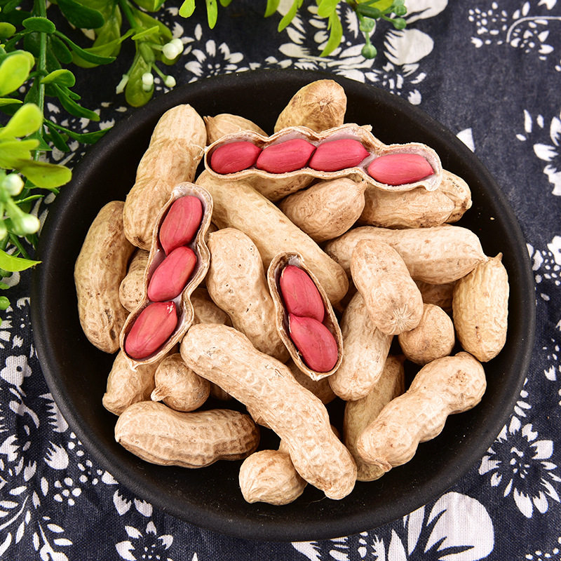 花生2020年新货苏花精选生红皮带壳婚花生