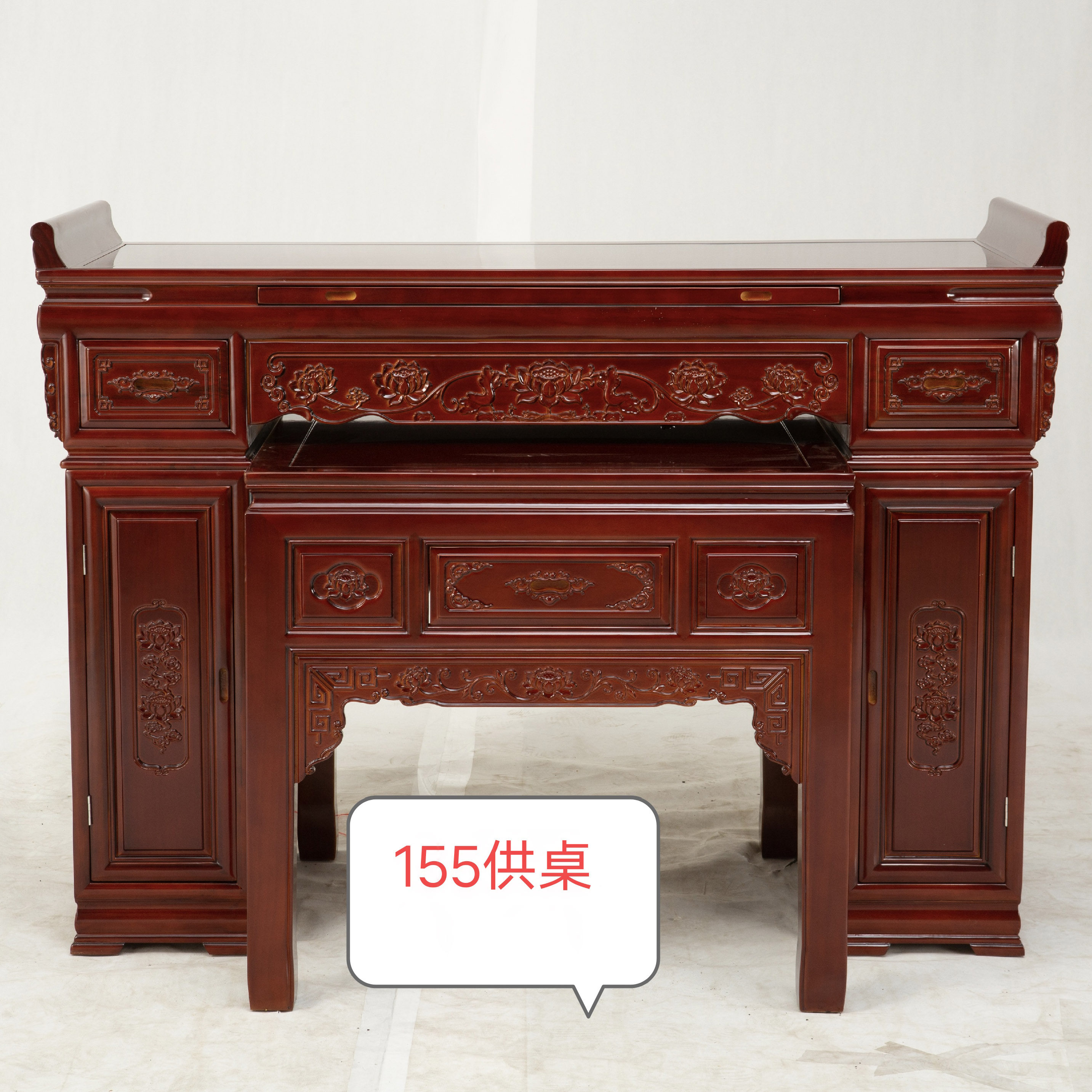 供奉用品供台神台佛台家用古典典实木雕莲花供桌