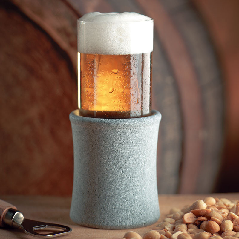 芬兰hukka滑石啤酒扎啤冰镇罐2只装含酒瓶具配套冰镇托啤酒扎啤罐