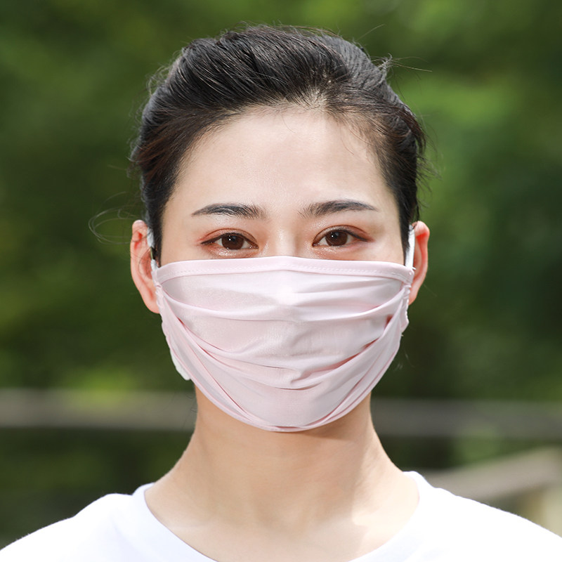 超薄薄冰丝布口鼻男女防尘透气可洗防紫外线防风口罩