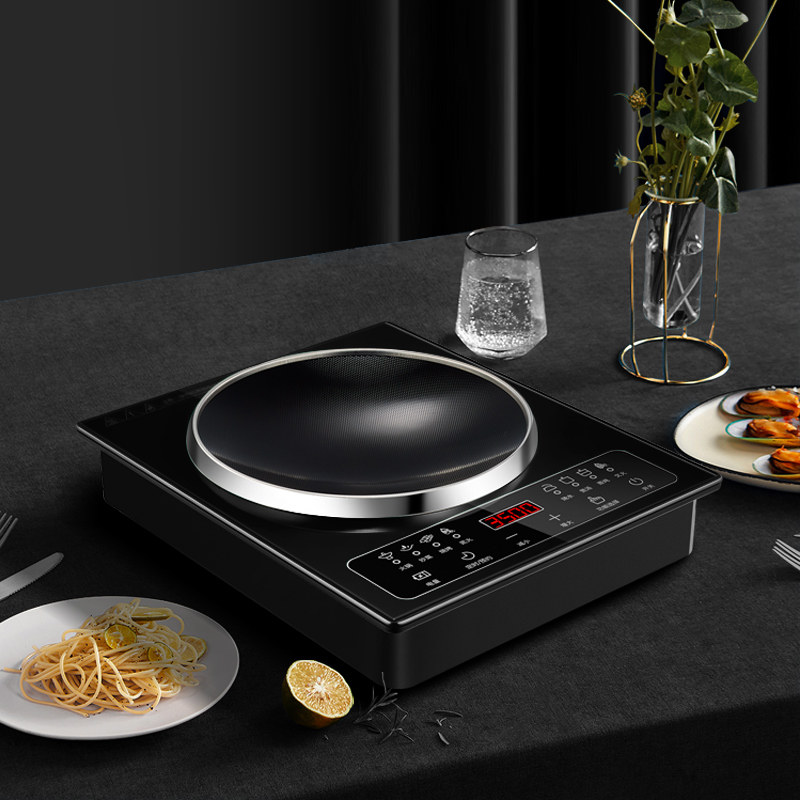 曼太凹面电磁炉炒菜锅爆炒多功能一体大功率节能家用套装组合凹型