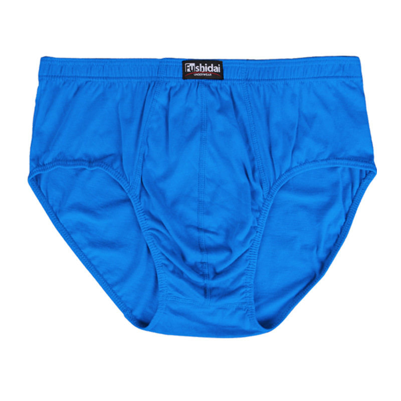 全棉高腰男士三角裤纯棉老年特大码肥透气胖子男三角内裤