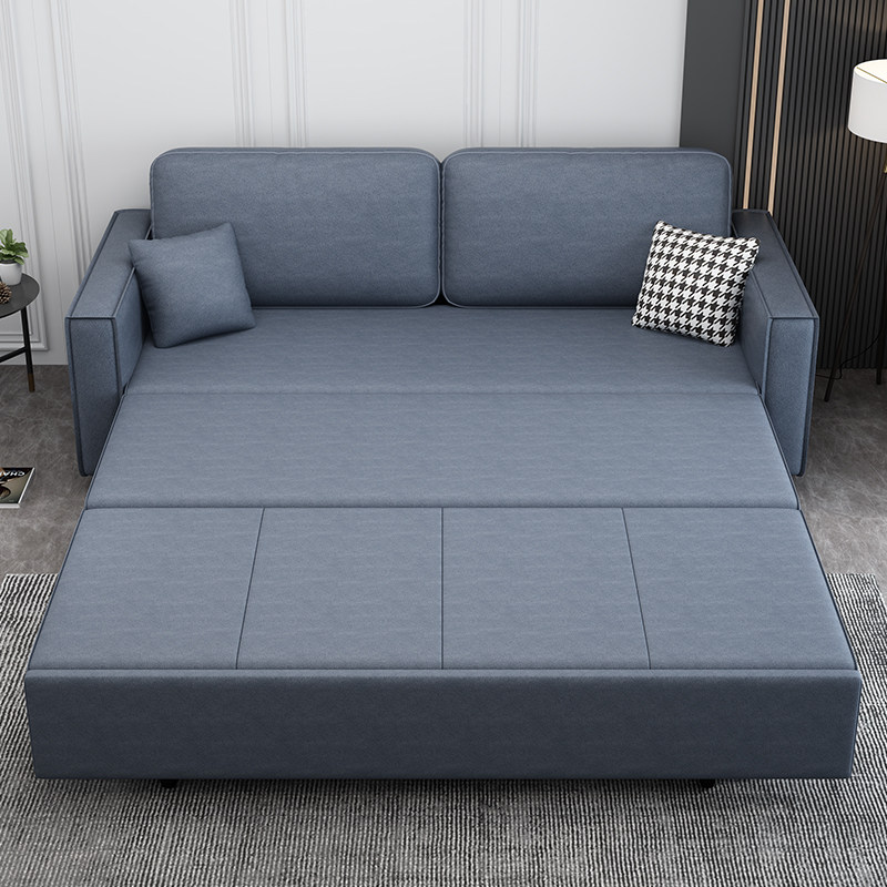 科技户型多功能乳胶简约北欧双人客厅小户布沙发沙发床