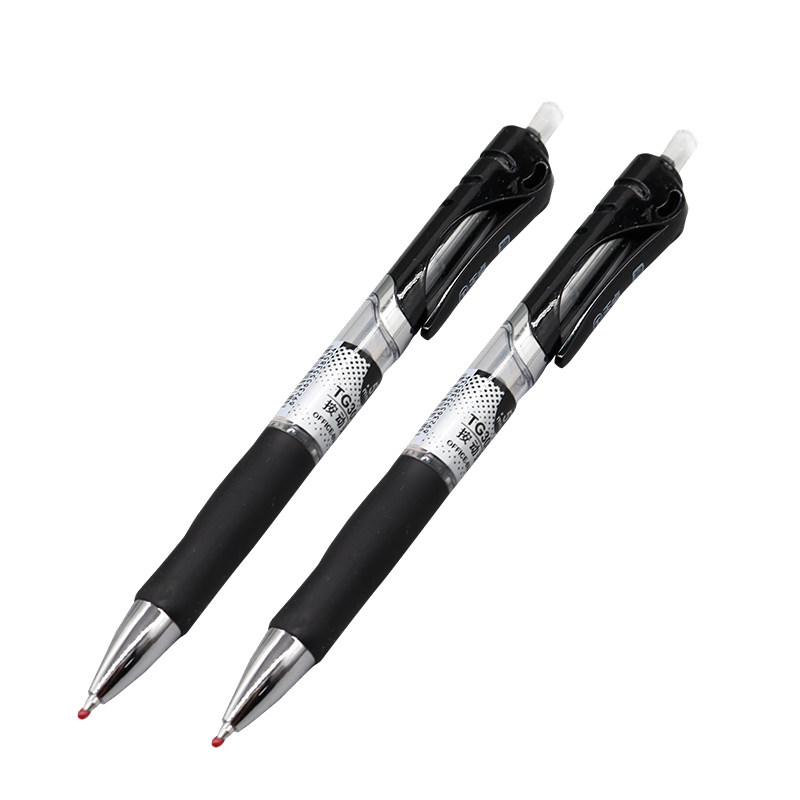 天卓按动中性笔专用替芯05mm考试笔黑红蓝子弹头中性笔