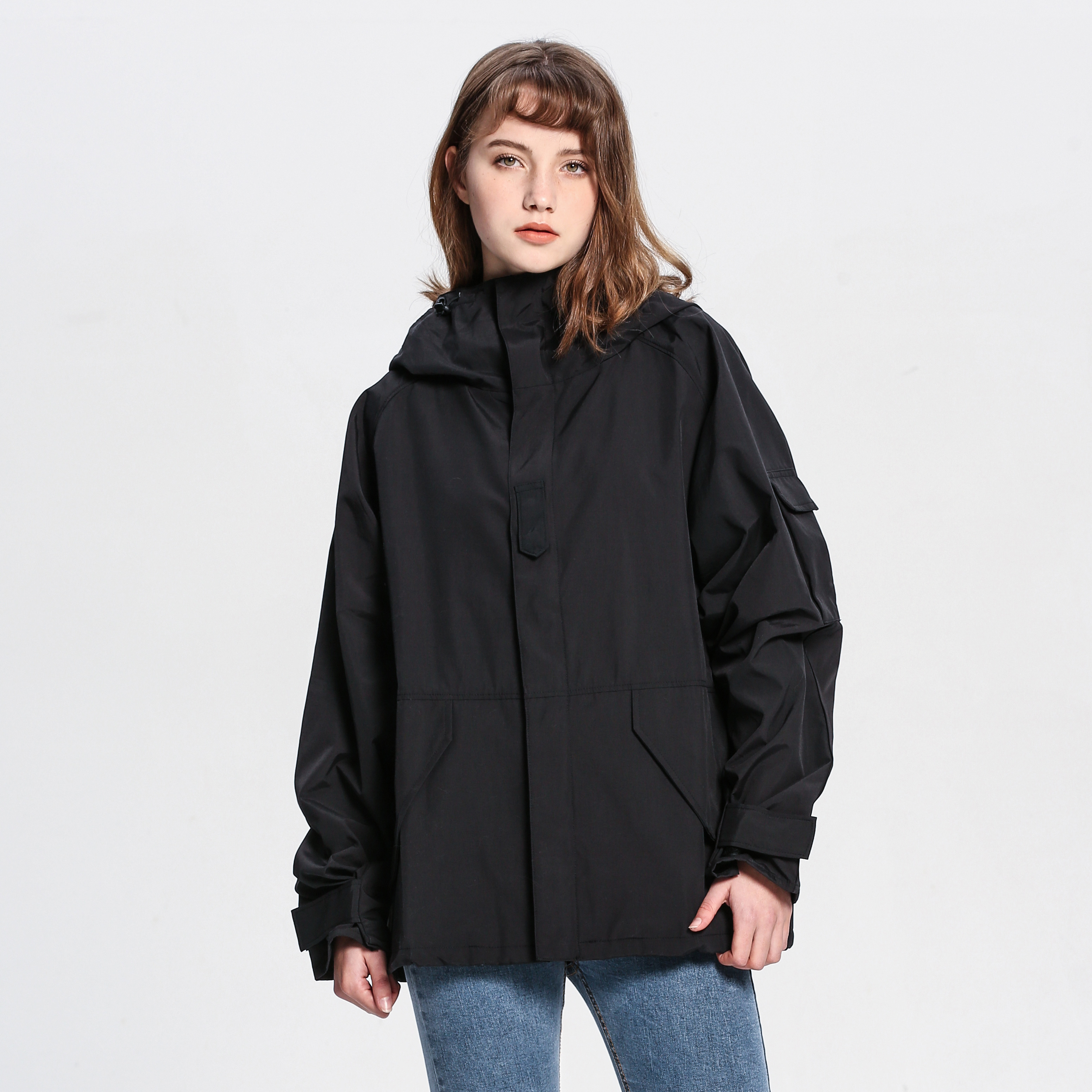 egtb19fw潮牌秋冬机能冲锋黑色连帽休闲休闲风风衣风衣