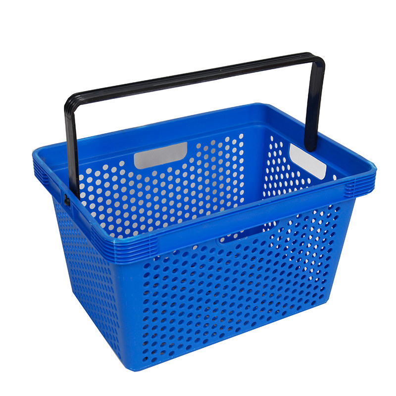 超市购物篮手提篮塑料拉杆篮子便利买菜大塑料购物框子