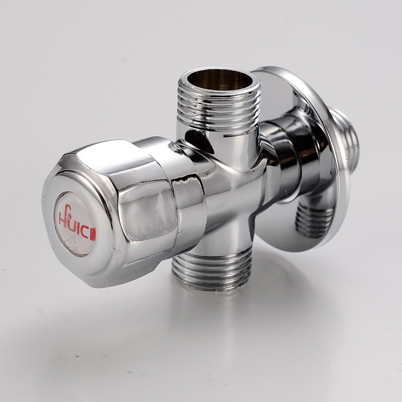 辉瓷双出水角阀 一进二出马桶角阀 双用多功能90度角阀4分三通阀