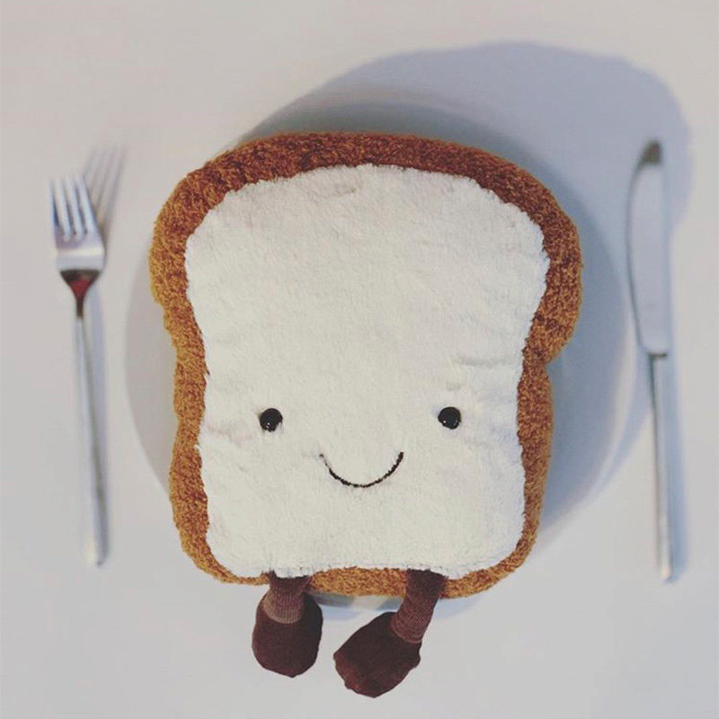 柔软!jellycat可爱进口吐司面包毛绒玩具玩偶挂件钥匙扣节日礼物