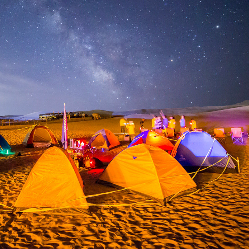 敦煌沙漠露营一日游赏鸣沙山日出四驱摩托车冲浪境内跟团游