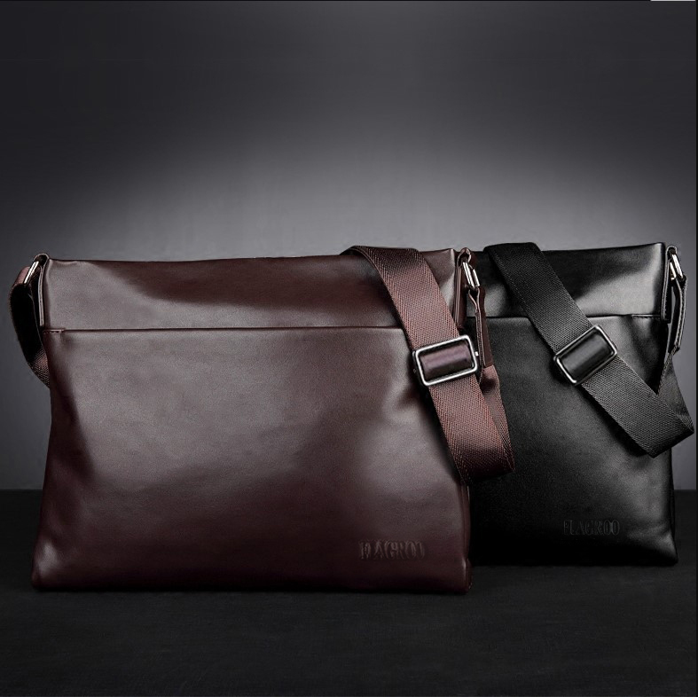 男包斜挎包真皮男士包包横款牛皮商务休闲包潮背包软皮包单肩包男