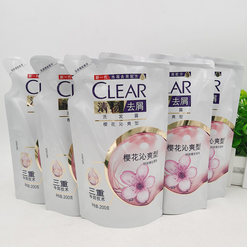 包邮清扬去屑樱花沁爽型洗发露200g袋装洗发水超值洗发水