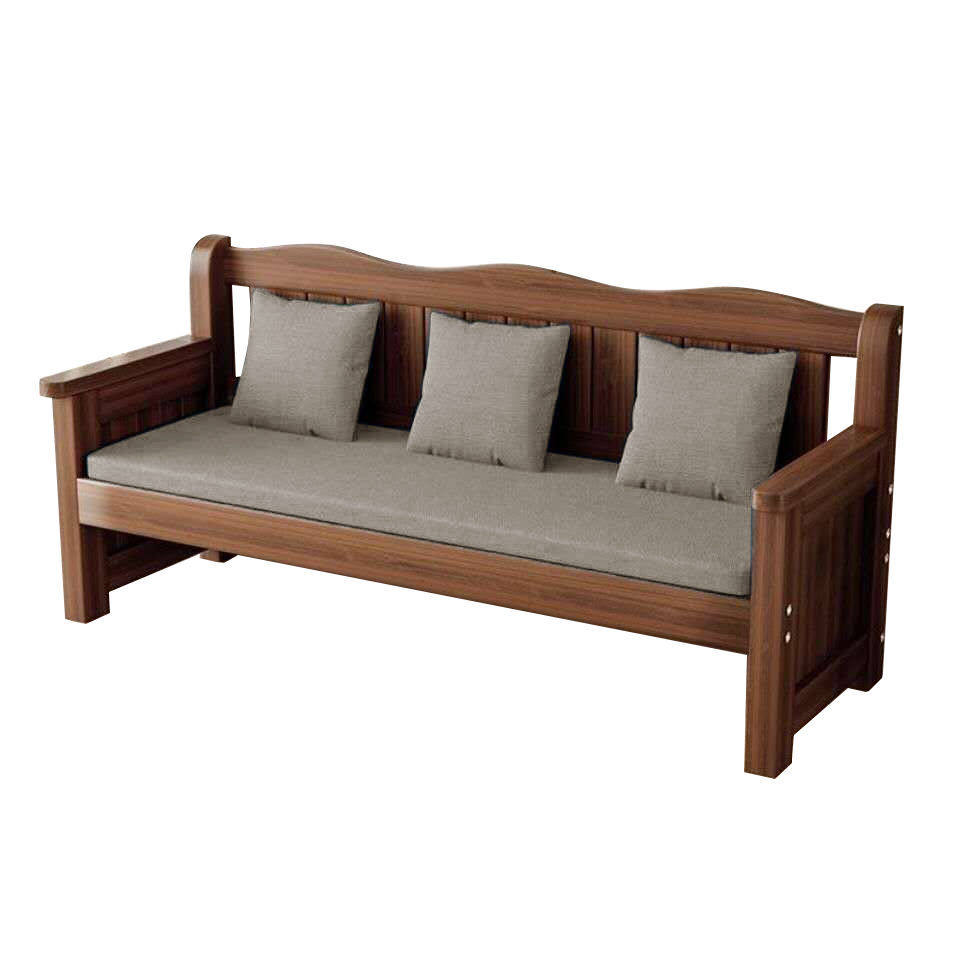 长椅沙发实木组合户型三人两人四人实木沙发