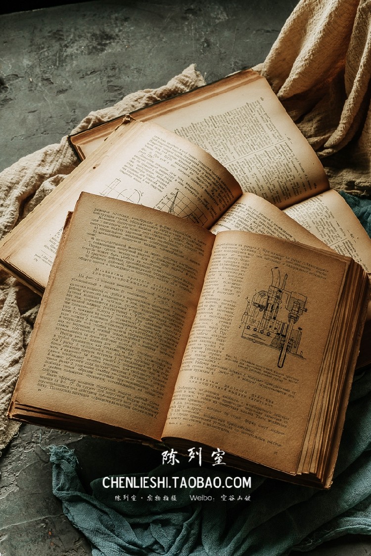 复古怀旧文艺硬皮精装外文英文旧书老书古董书装饰摆件道具真书