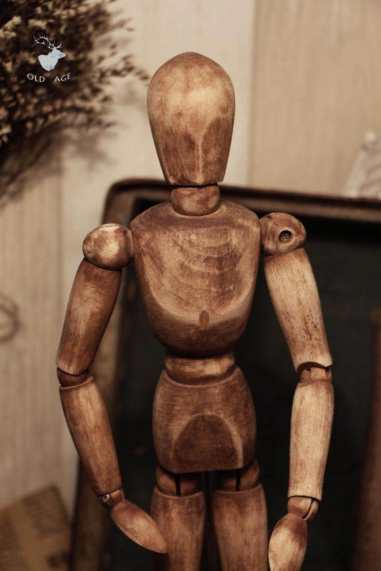 欧美复古小木小木人人偶模型摆件装饰酒吧咖啡厅摆件