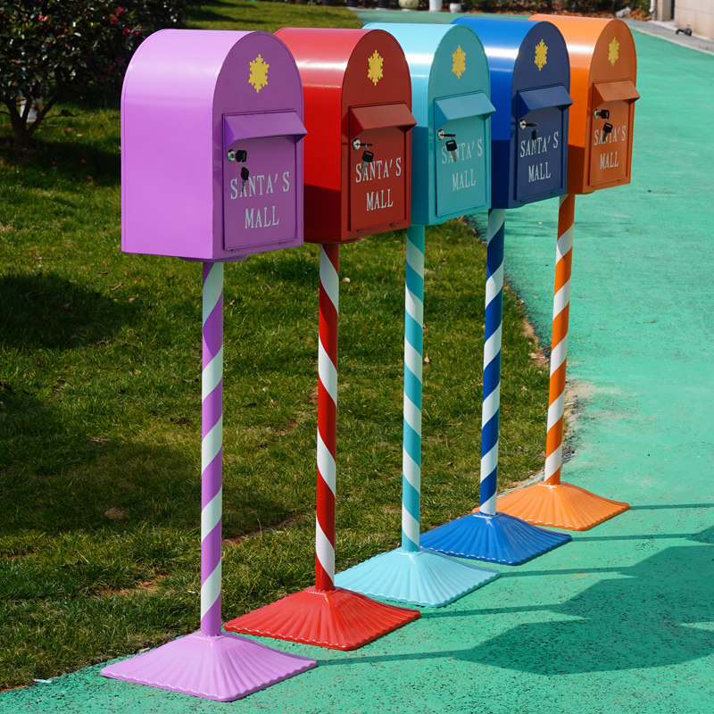 复古立式邮箱铁皮信箱挂墙意见箱邮筒家居装饰商业邮筒