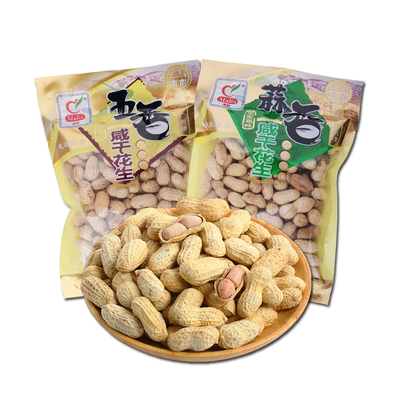 花生马林带壳香味五香咸干203g新鲜好剥水煮花生