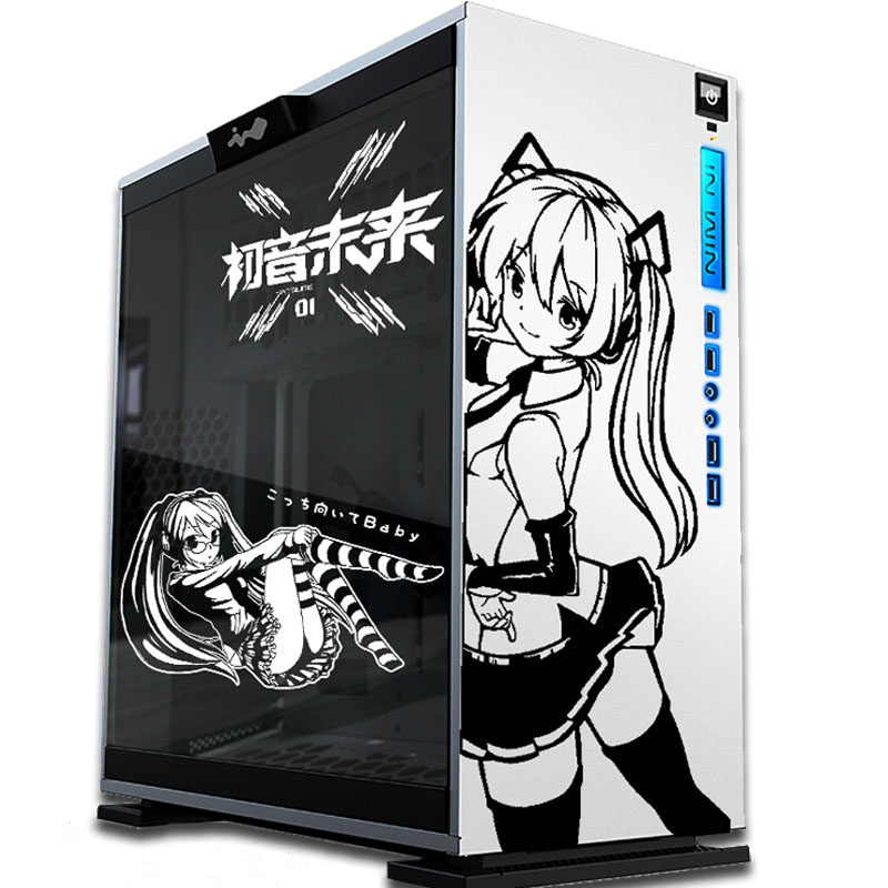 初音未来动漫机箱贴纸主机痛贴电脑改造二次元贴画电脑贴