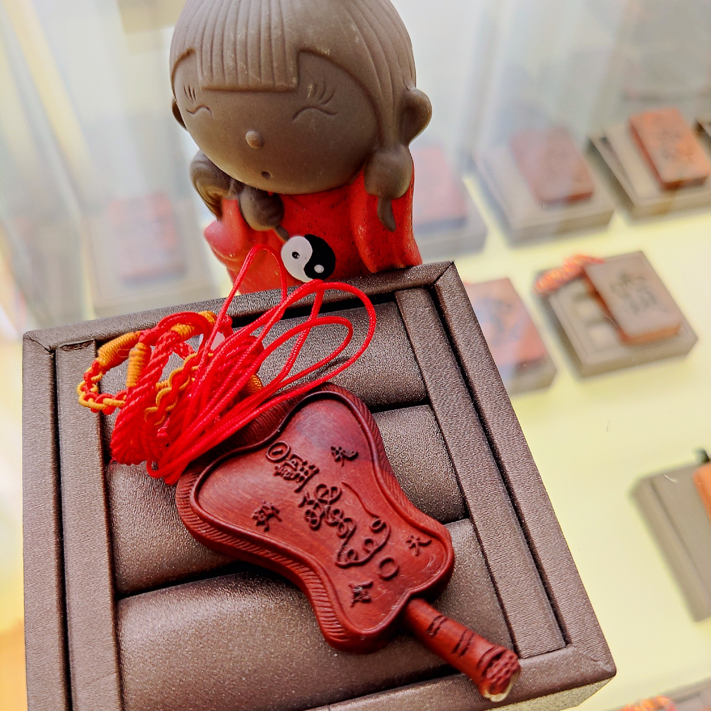 古道开光包邮五明扇道家法器供品风水转运驱邪木雕