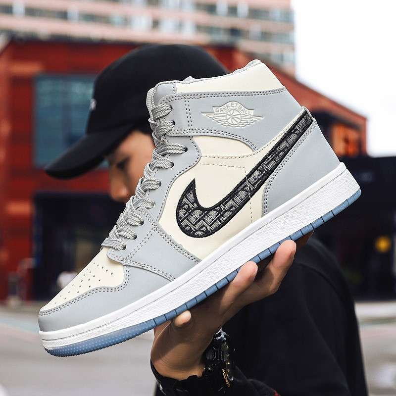 aj男鞋莆田正版官网旗舰店官高帮篮球运动鞋aj1空军一号倒钩夏季 - 橙