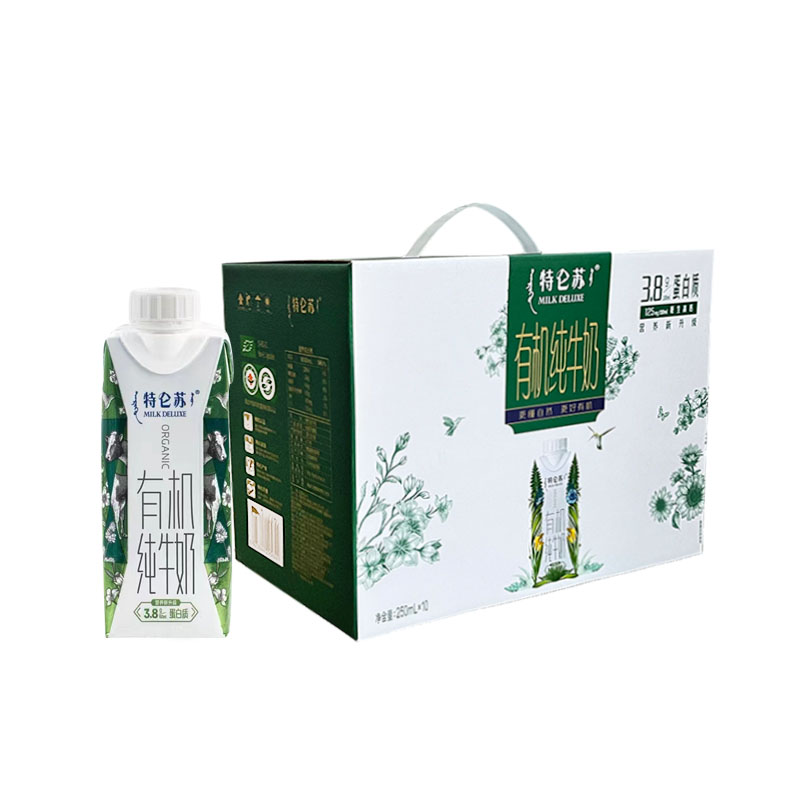 2月产蒙牛特仑苏有机纯牛奶全脂营养灭菌乳梦幻盖250ml/10包/整-mc