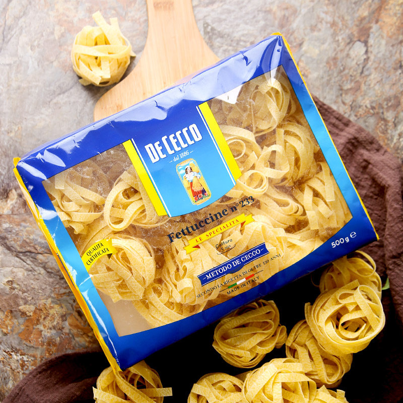 得科意大利面阔身卷500g蝴蝶结千层皮弯花通直面意大利面